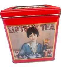 Vintage Lipton Tea Tin Canister Nostalgic Tin Collection Series WWII England picture