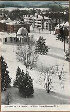 Hanover Winter Scene Birds Eye View New Hampshire Antique Postcard c1910 picture
