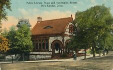 NEW LONDON CT – Public Library, State and Huntington Streets picture