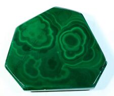 143 CT NATURAL FLOWER PLUME FIRE MALACHITE POLISH TILE UNTREATED GEMSTONE MK-209 picture