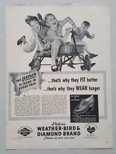 1941 Peters Weather-Bird Diamond Kids Shoes Wagon Boy Girl Vintage Print Ad picture