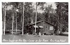 RPPC Main Lodge, Ash Trail Lodge, Ray, Minnesota - 1953 Posted Photo Postcard picture