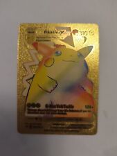 Pokemon Pikachu Vmax Golden Rainbow Full Art 44/185 Fan Art Gold Foil,  picture