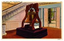 Philadelphia PA Pennsylvania The Liberty Bell 3 Linen Postcard picture