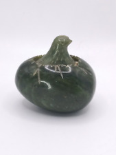 Dark Green Stone Chick Hatching from Egg Carved Small Unbranded picture