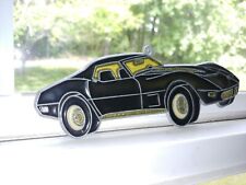 1978 CORVETTE STINGRAY STAINED GLASS SUN CATCHER HANGING WINDOW ORNAMENT picture