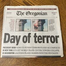 Oregonian Newspaper 9/12/01 Northwest Final COMPLETE 9/11 New York City WTC VTG picture