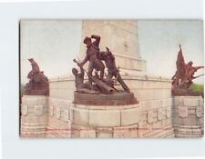Postcard Bronze Figures On Lincoln Monument In Oakridge Cemetery, Illinois picture