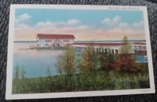 Lake Charles Louisiana Boat Club Unposted Linen Postcard 1941 picture