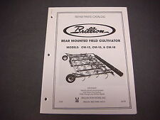 Brillion Iron Works Rear Mounted Field Cultivator Models CM-12 Parts Book M4212 picture