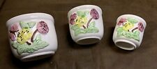 Canisters Small Ceramic New Flowers NIB Lot Set of 3 picture