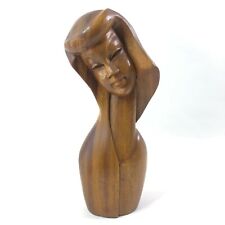 Vintage Wooden Stylized Asian Woman Figurine Statue 15