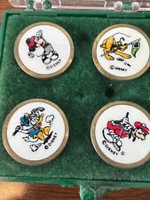 Vintage Disney golf ball markers, Mickey, Goofy, Donald Duck and Pluto, set of 4 picture