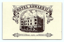 San Francisco CA Hotel Edward II Advertising Postcard Scott St at Lombard   pc47 picture