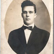 c1910s Handsome Young Man RPPC Real Photo Postcard Claude Whellenberger A162 picture