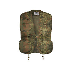 Army Vest Outdoor Fishing Hunting Multi Pocket Waistcoat German Flecktarn Camo picture