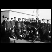 Photo B.004490 RMS CARPATHIA CAPTAIN OFFICERS CUNARD 1912 OCEAN LINER NO TITANIC picture