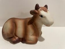 Vintage Ceramic Cow Figurine Made in Japan 4” picture