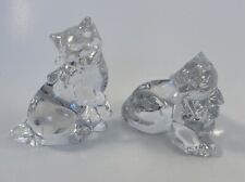 Lenox Clear Full Lead Crystal Cat Collectable Czech Republic Paperweight Feline picture