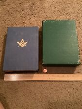 Vintage 1946 National Publishing HOLY BIBLE MASONIC EDITION in Original Box picture