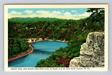 New River Canyon WV-West Virginia, Aerial Lovers Leap, Antique Vintage Postcard picture