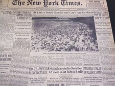 1952 JUNE 9 NEW YORK TIMES - SUNLIT SUNDAY AT ORCHARD BEACH - NT 4589 picture