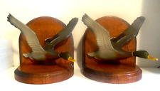 Vintage Whitehall Flying Mallard Ducks 2 Bookends Hunting Decor. BB2 picture