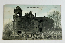 Postcard - High School Durand Michigan Posted 1914 picture