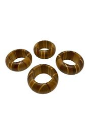 Beautiful Wooden Napkin Rings Set Of 4 picture