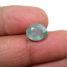 Beautiful Colombian Emerald Oval Shape 3.50 Crt Top Green Faceted Loose Gemstone picture