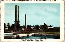 Fostoria OH-Ohio, Water Works Tower, c1912 Vintage Souvenir Postcard picture