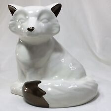 Fox Figurine Candle Holder Glazed Ceramic Vintage❤️ picture
