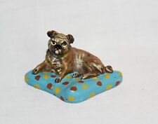 Vienna Bronze Bermann Pug Dog Figurine on Pillow picture