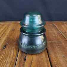 Hemingray No 42 Threaded Glass Insulator Vintage Antique Aqua Blue Green picture