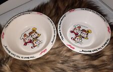 Set of 2 Great/Collectible Vintage/1995 KELLOGG'S Keebler Elves CEREAL BOWLS picture