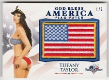 2017 BENCHWARMER * GOD BLESS AMERICA * TIFFANY TAYLOR * FLAG PATCH * #1/2  picture