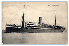 c1910 S/S Anversville Steamer Sailing Scene Antique Unposted Postcard picture