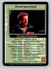 1998 Deluxe Edition Babylon 5 CCG Overworked Character-Common Card TCG SciFi picture