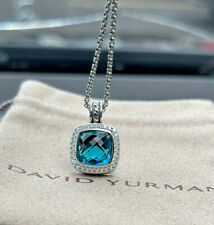 DAVID YURMAN Albion Sterling Silver 7mm Hampton Blue Pave Diamond  Necklace picture