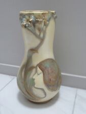 Eduard Stellmacher Austria Rare Amphora Ceramic Blow-out Lady Portrait Vase picture