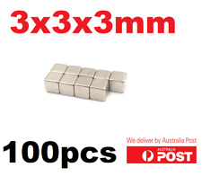 100pcs Block 3mm x 3mm x 3mm Neodymium Magnet Fridge Craft Square 3X3X3mm picture