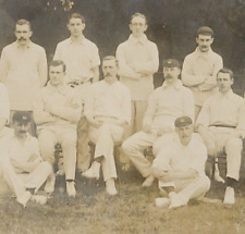 Rare 1910 Real Photo RPPC Postcard Manchester England UK Cricket Team Sports picture
