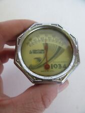 Vintage 1934 Chicago World's Fair Chrome Octagon Thermometer picture