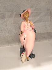 Emilio Casarotto Lady w/dog Figurine Chubby Models Decor Italy Limited Edition picture