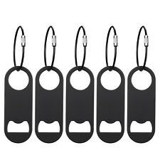 5 PACK Stainless Steel Flat Bottle Opener with Keychain- Bar Key-Beer Bottle ... picture