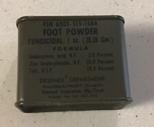 Vintage 1970's US Military Foot Powder FSN 6505-515-1584 Tin picture