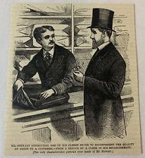 1876 magazine engraving~ ALEXANDER TURNEY STEWART instructing clerk picture