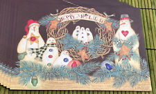Happy Holidays Snow Family Folk Art Greeting Cards Set of 8 & Env Linda Spivey picture