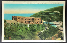 Zane Grey's Home Residence Avalon Catalina Island CA Vintage Postcard Unposted picture