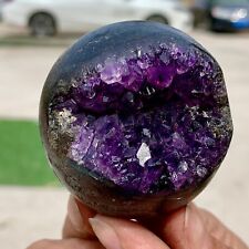 169G Natural Uruguayan Amethyst Quartz crystal open smile ball therapy picture